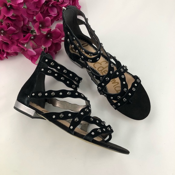Sam Edelman Shoes - Sam Edelman Daya Black Suede Gladiator Sandal
